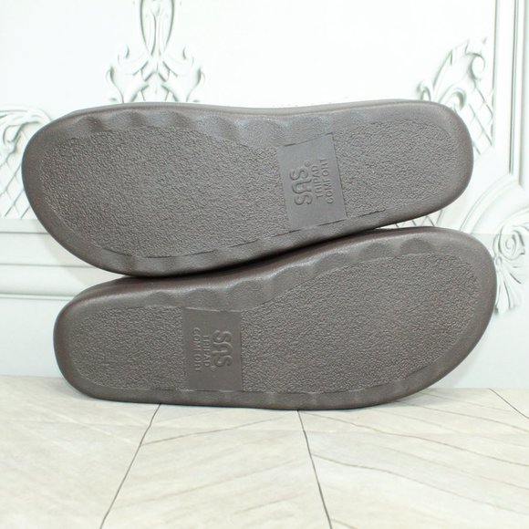 SAS Cozy Cream Leather Hook Loop Double Strap Slip On Slides Sandals Size 10 N - Picture 9 of 9